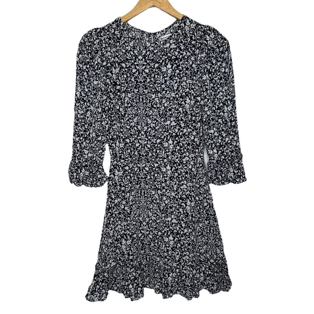 Reformation Doutzen Mini Ruffle Dress Suisse Ditsy Floral Print Women’s Size 0 - Picture 4 of 14